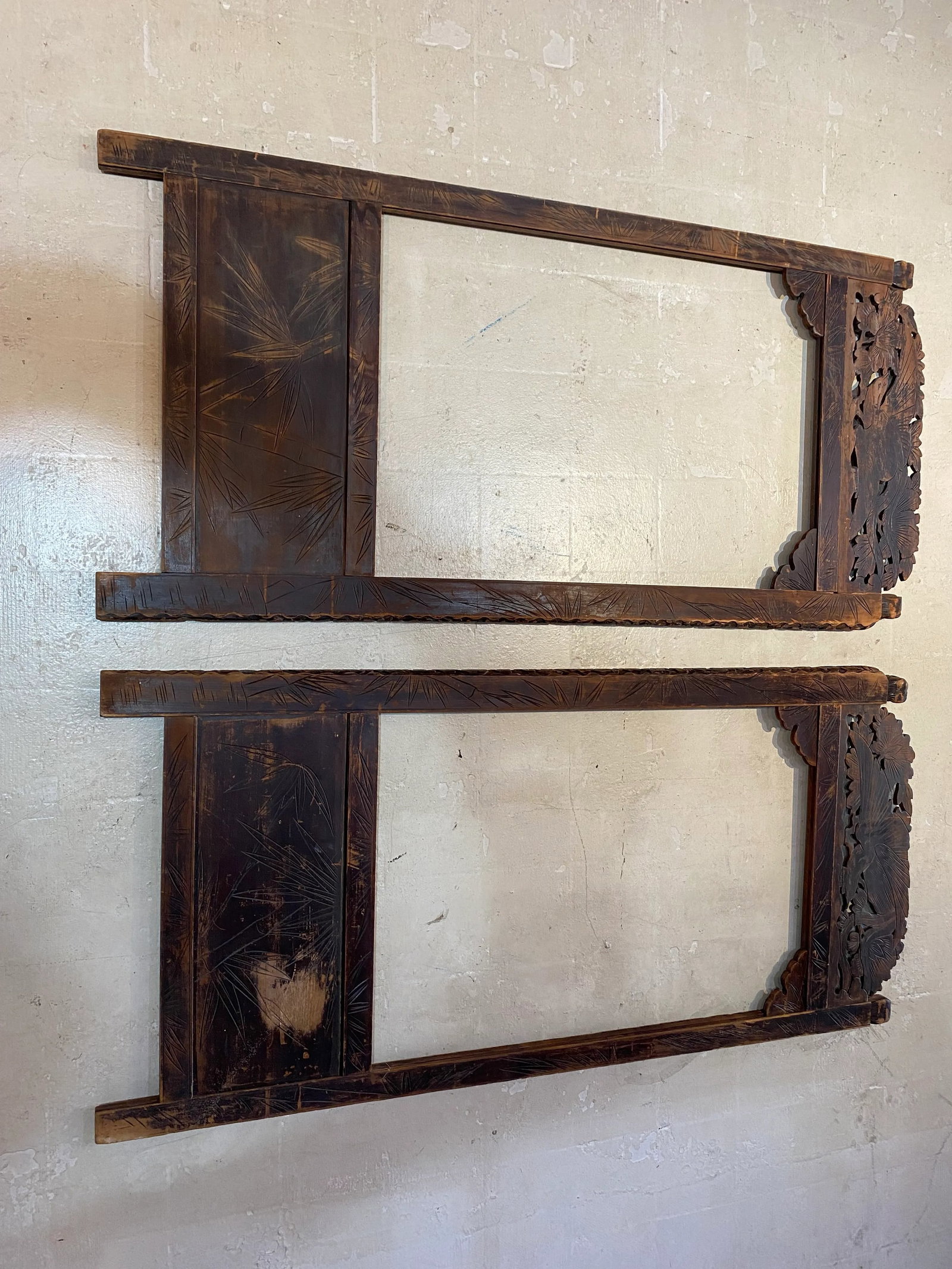 Antique 1910s Chinese Screen and Room Divider - a Pair - 2