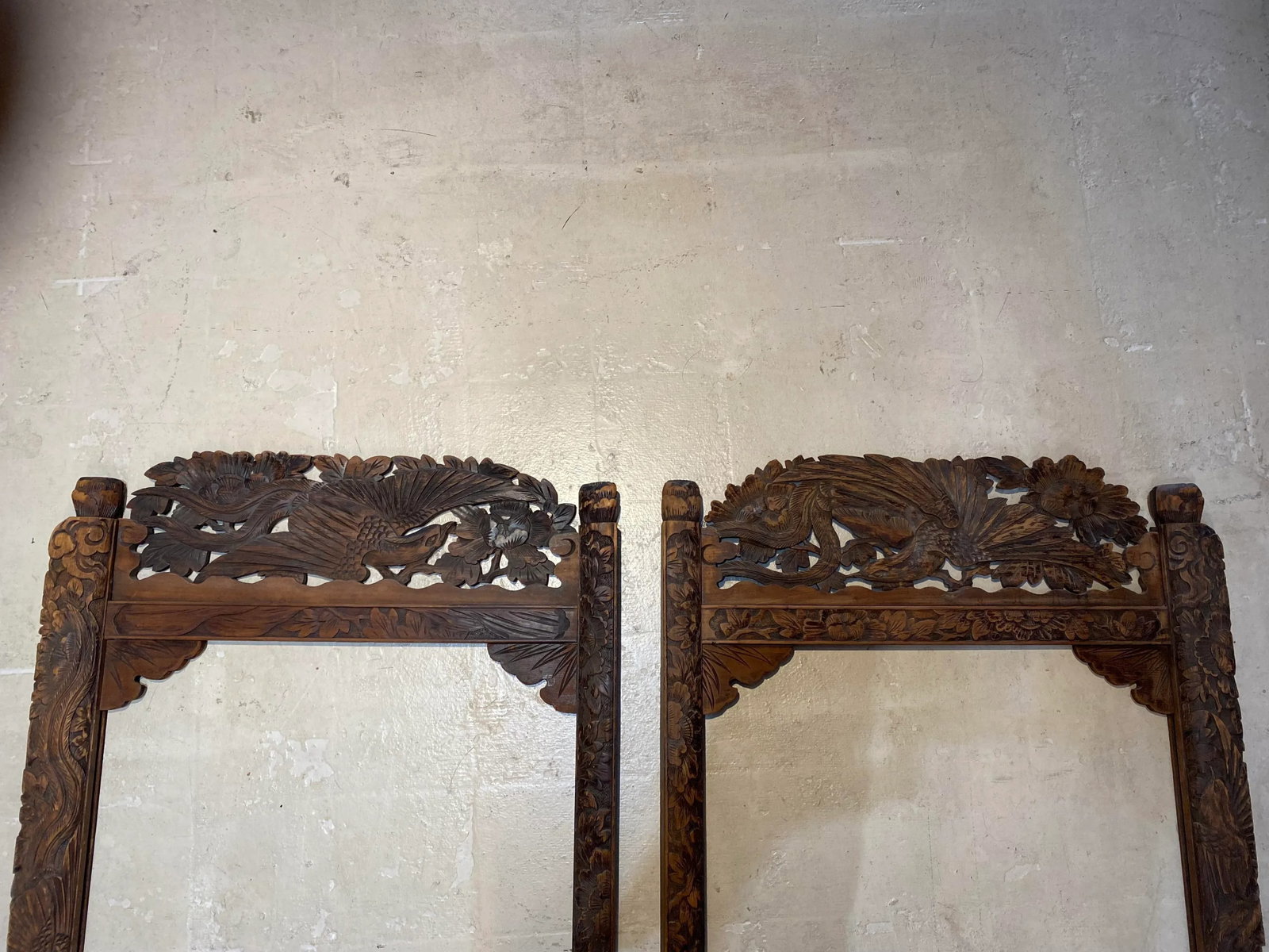 Antique 1910s Chinese Screen and Room Divider - a Pair - 6