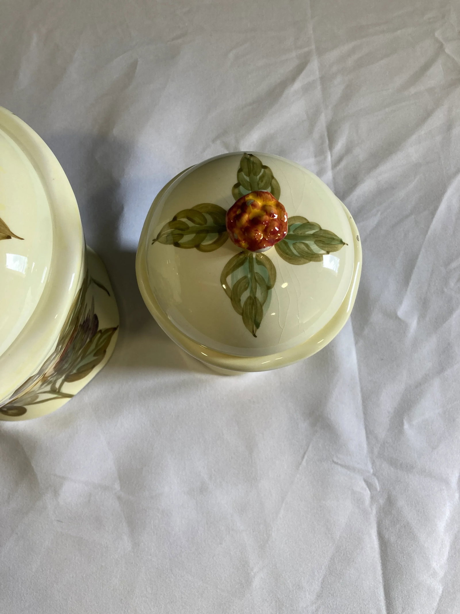 1960s Vintage French Country Fruit Canisters, Set of 2 - 5