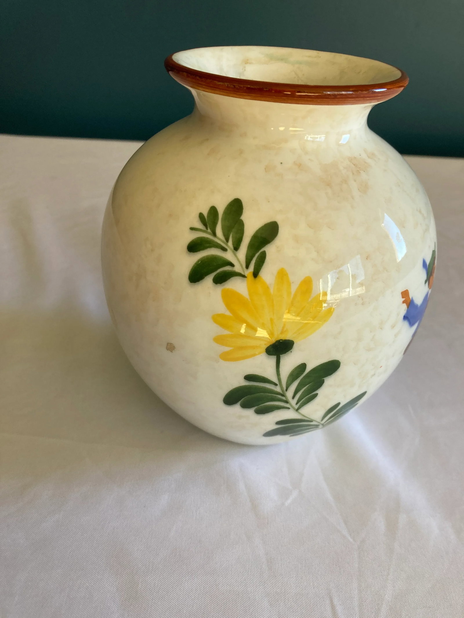 1940's Hand Painted Peasant Vase - 2
