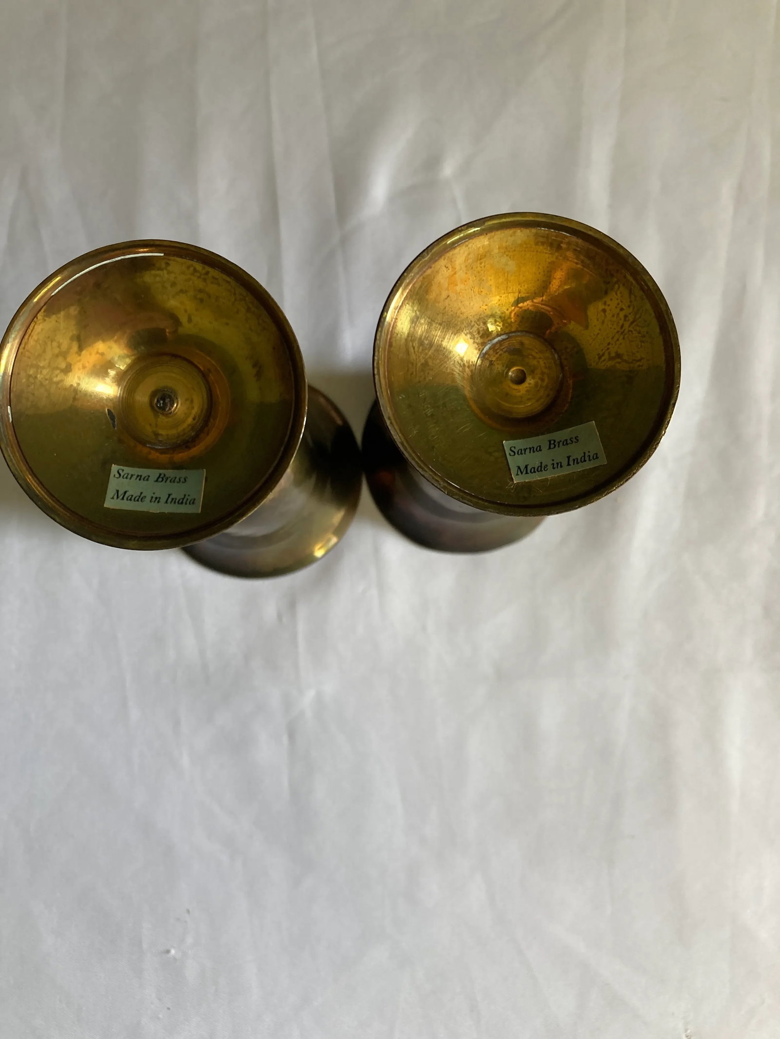 Vintage Sarna Brass Goblets- Set of 2 - 5