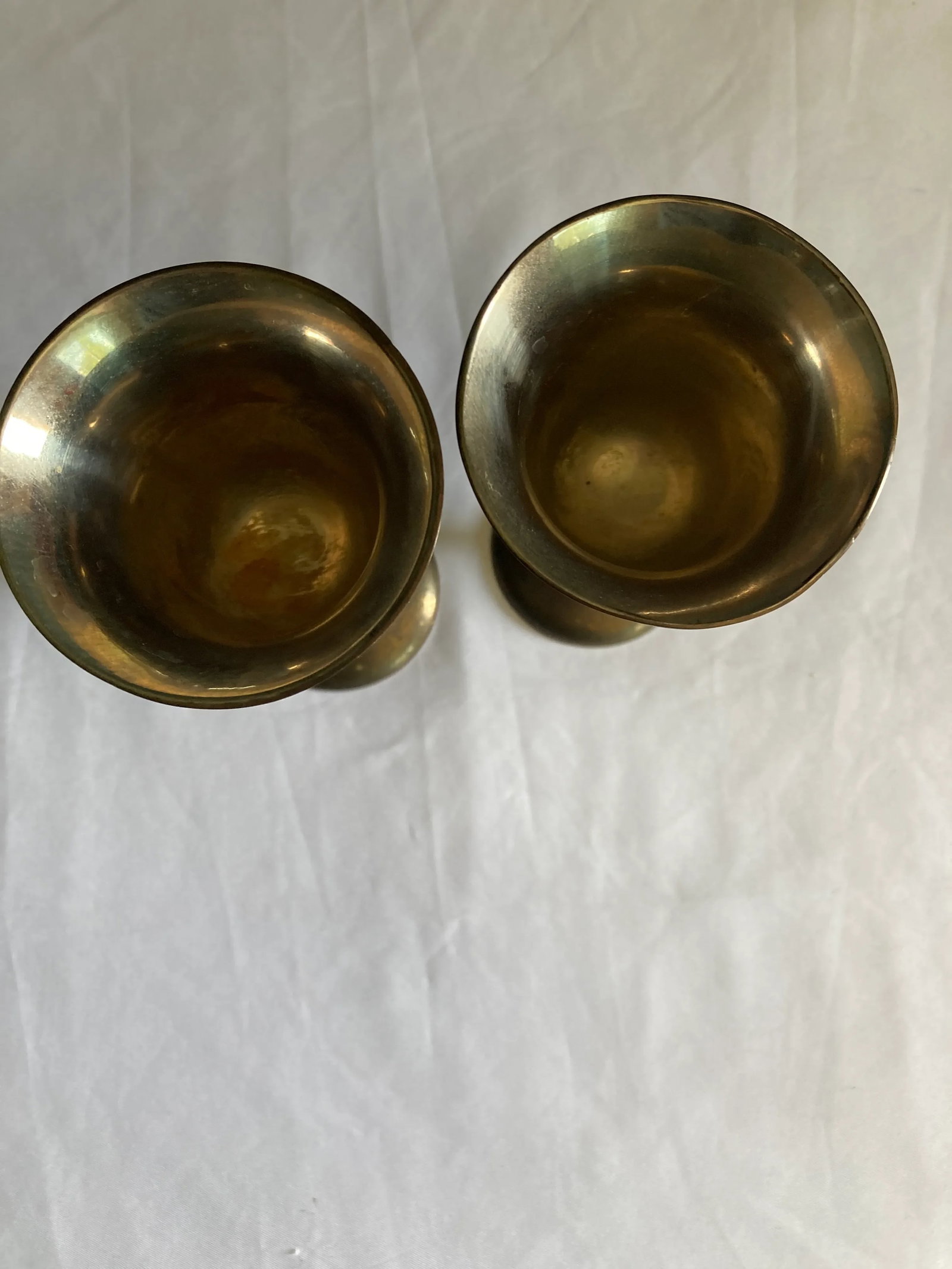 Vintage Sarna Brass Goblets- Set of 2 - 6