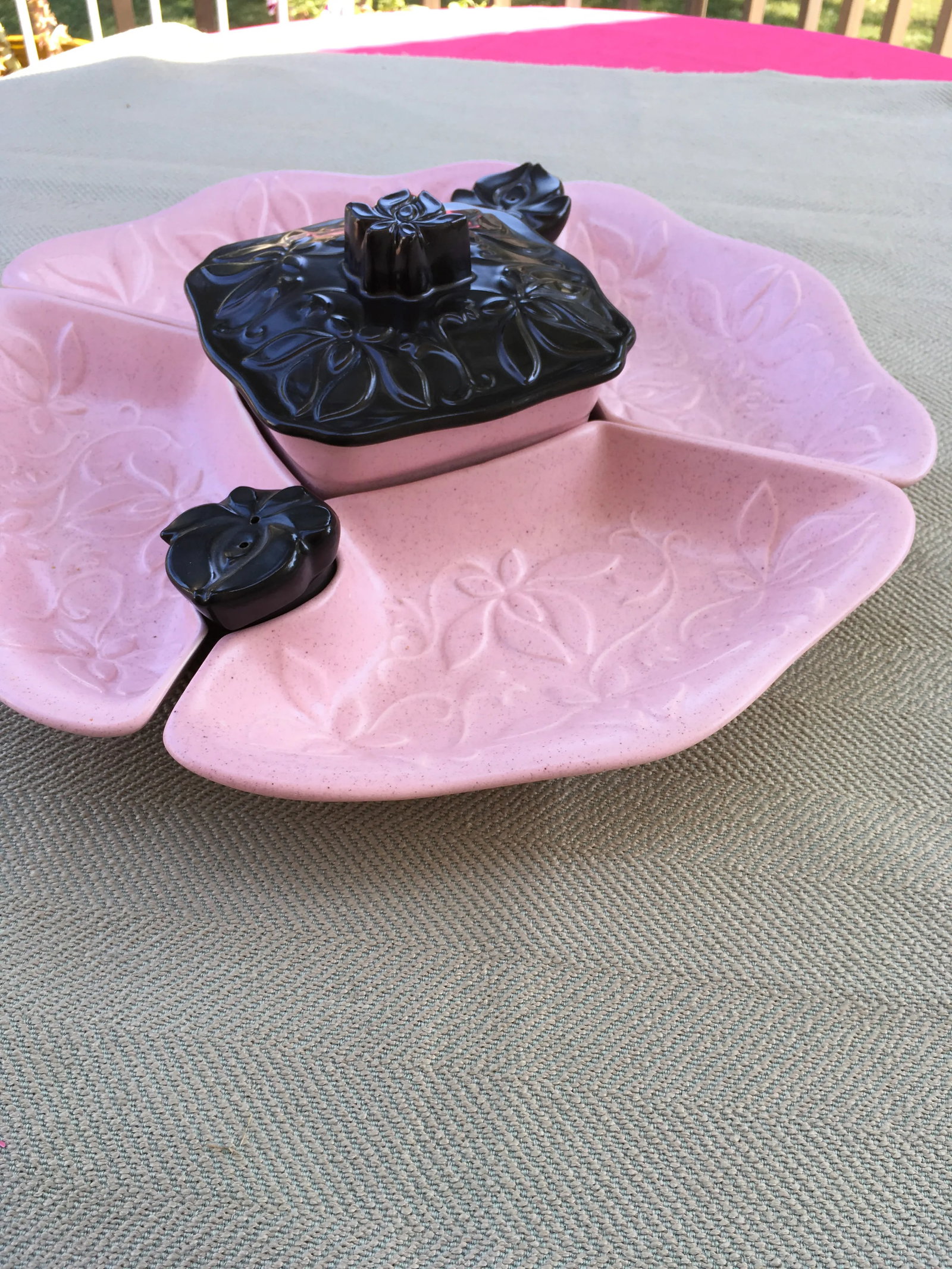 20th Century Art Deco Pink Ceramic Serving Set - 5 Pieces - 2