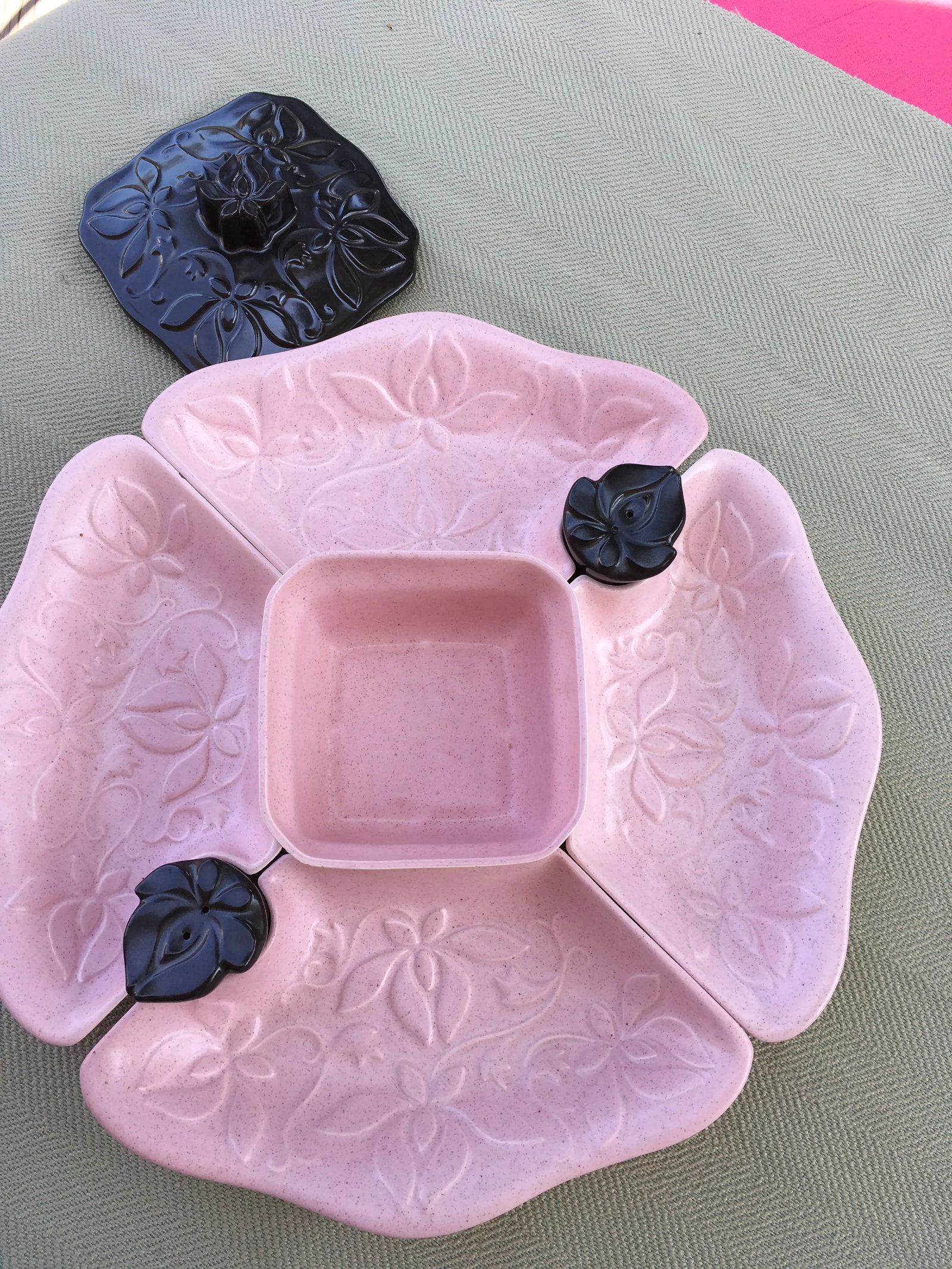20th Century Art Deco Pink Ceramic Serving Set - 5 Pieces - 4