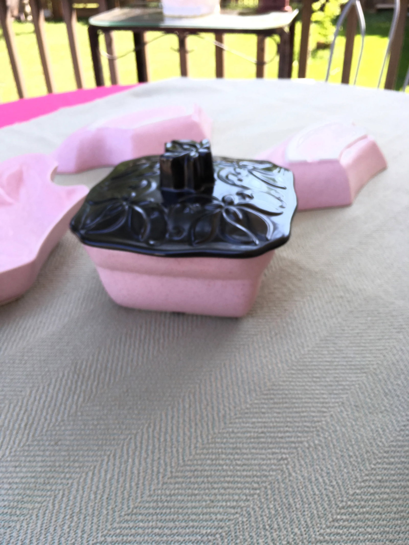 20th Century Art Deco Pink Ceramic Serving Set - 5 Pieces - 6