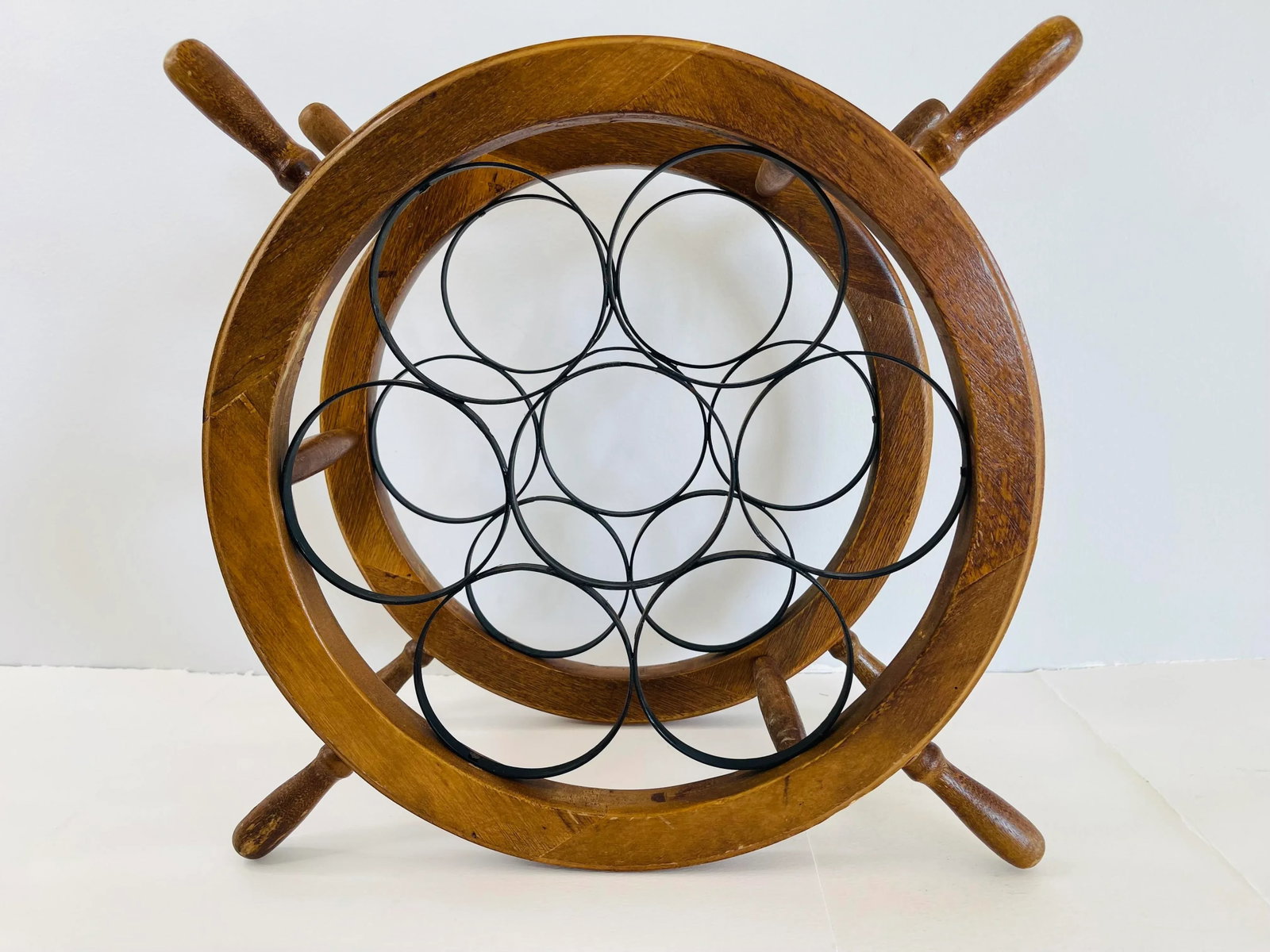 Vintage 1970s Nautical Style Wine Rack - 2