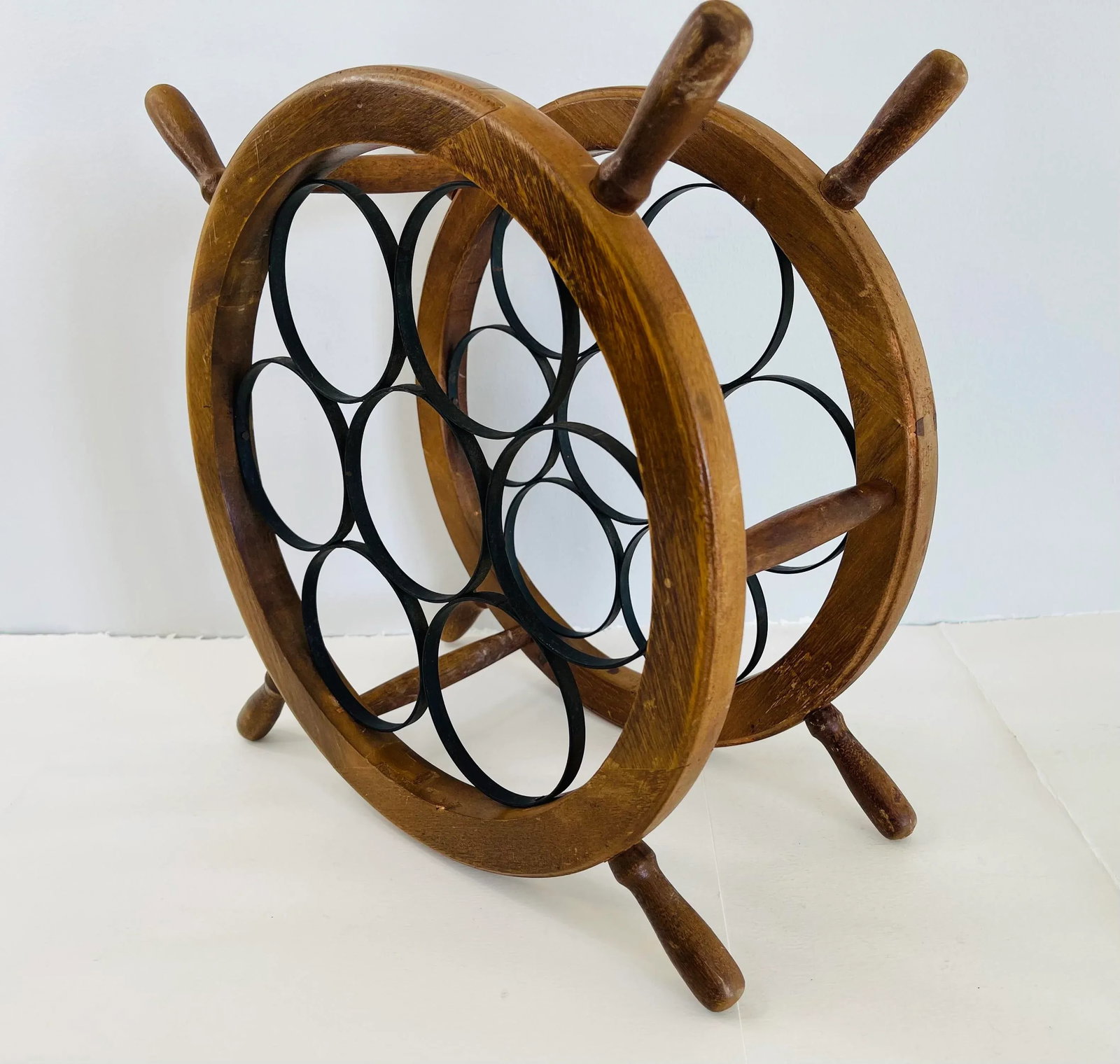 Vintage 1970s Nautical Style Wine Rack - 3