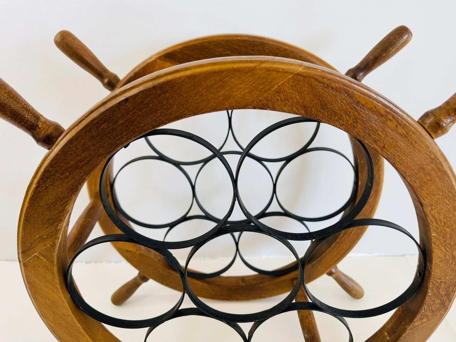 Vintage 1970s Nautical Style Wine Rack - 4