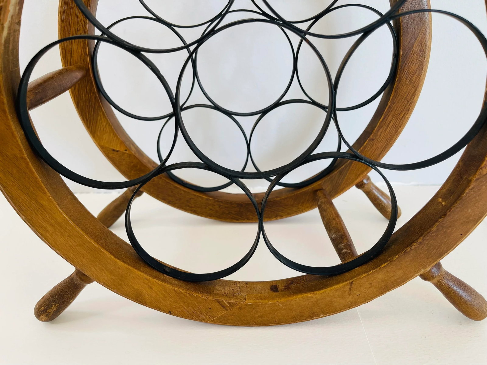 Vintage 1970s Nautical Style Wine Rack - 5