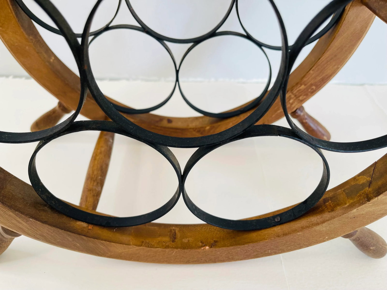 Vintage 1970s Nautical Style Wine Rack - 6