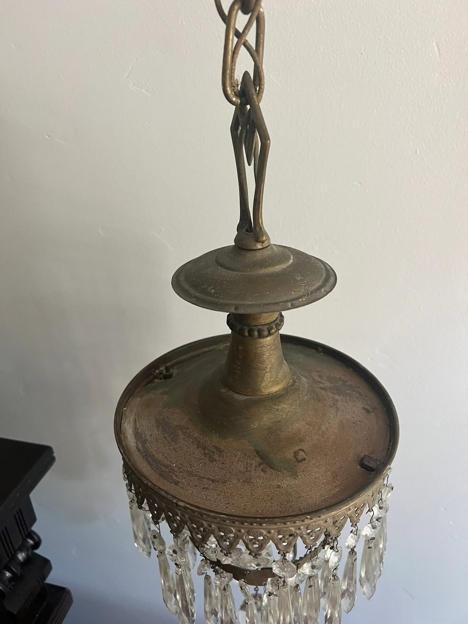 1960's Traditional Brass Rim Pendant - 4