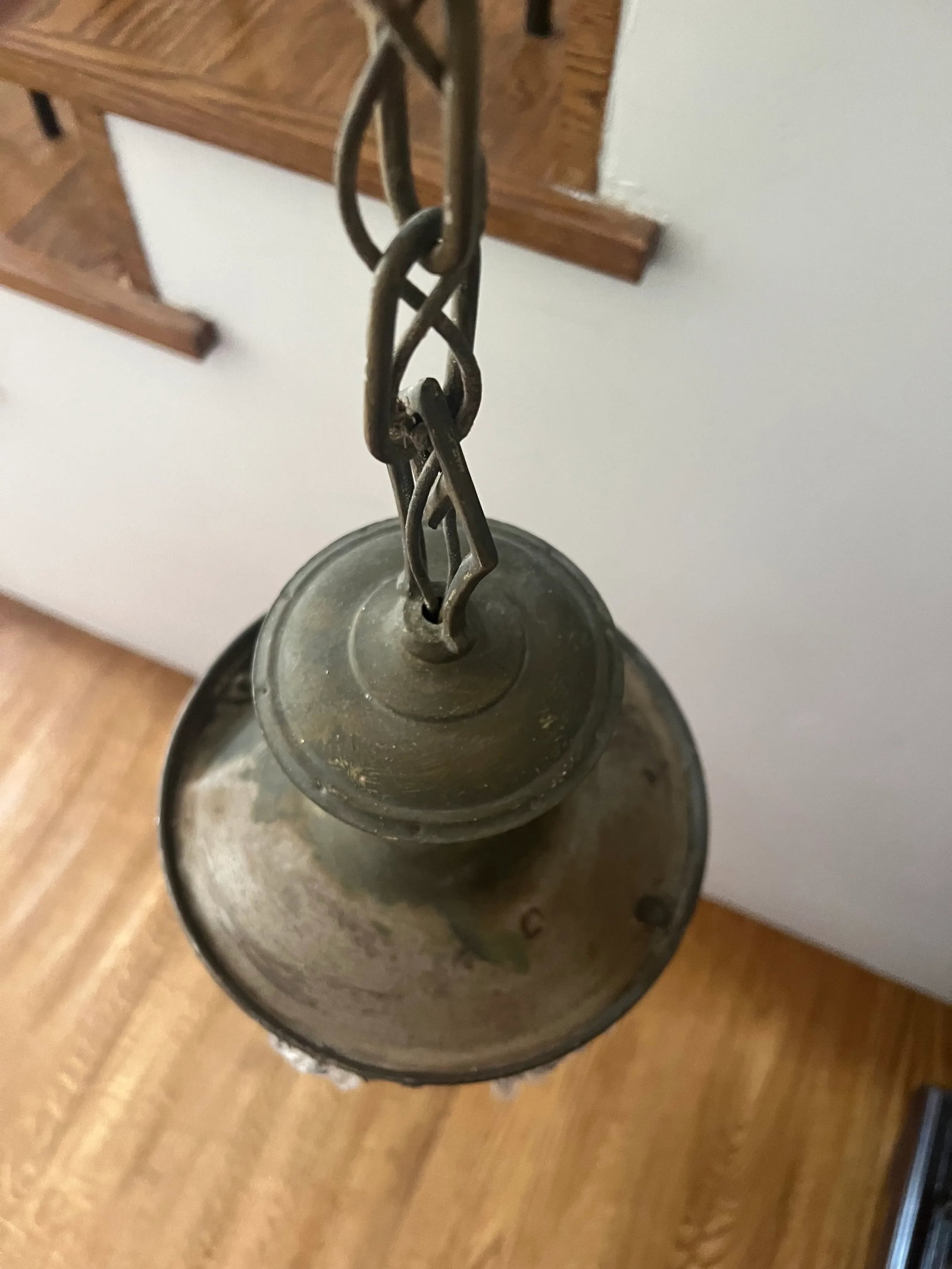 1960's Traditional Brass Rim Pendant - 6