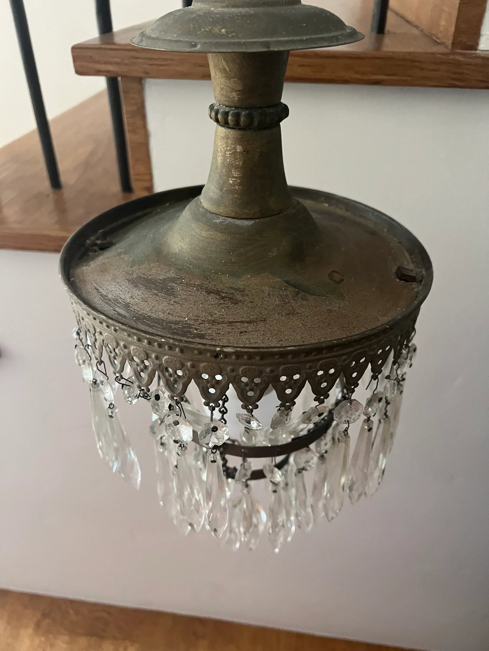 1960's Traditional Brass Rim Pendant - 7
