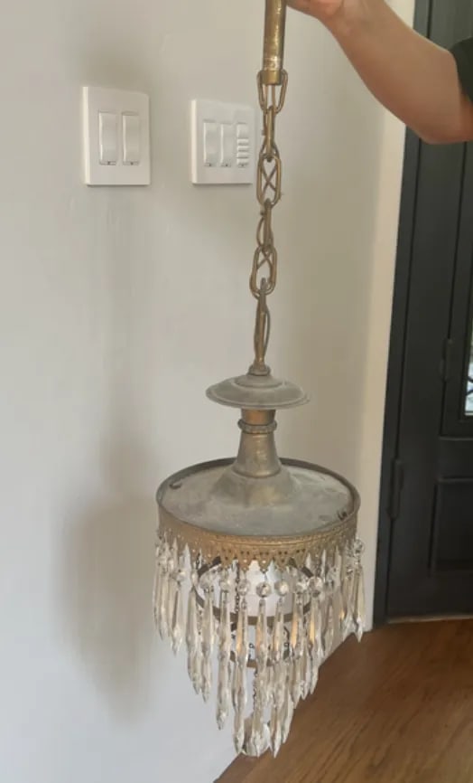 1960's Traditional Brass Rim Pendant - 8