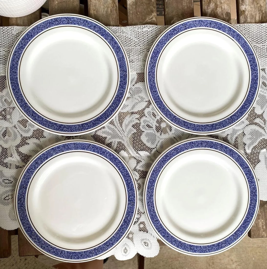 Late 20th Century Royal Doulton British Airways First Class Service Bread & Butter Plates with Blue - 2