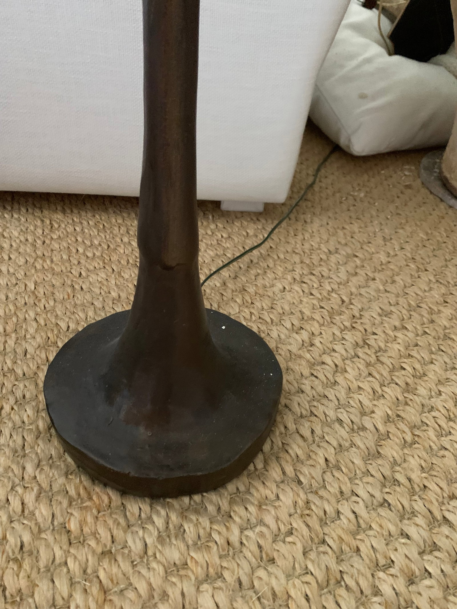 Ironies Floor Lamp With Off White Linen Shade - 4