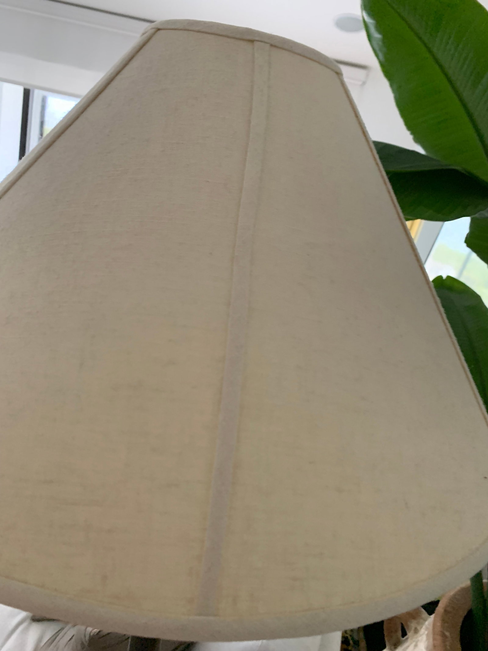 Ironies Floor Lamp With Off White Linen Shade - 7
