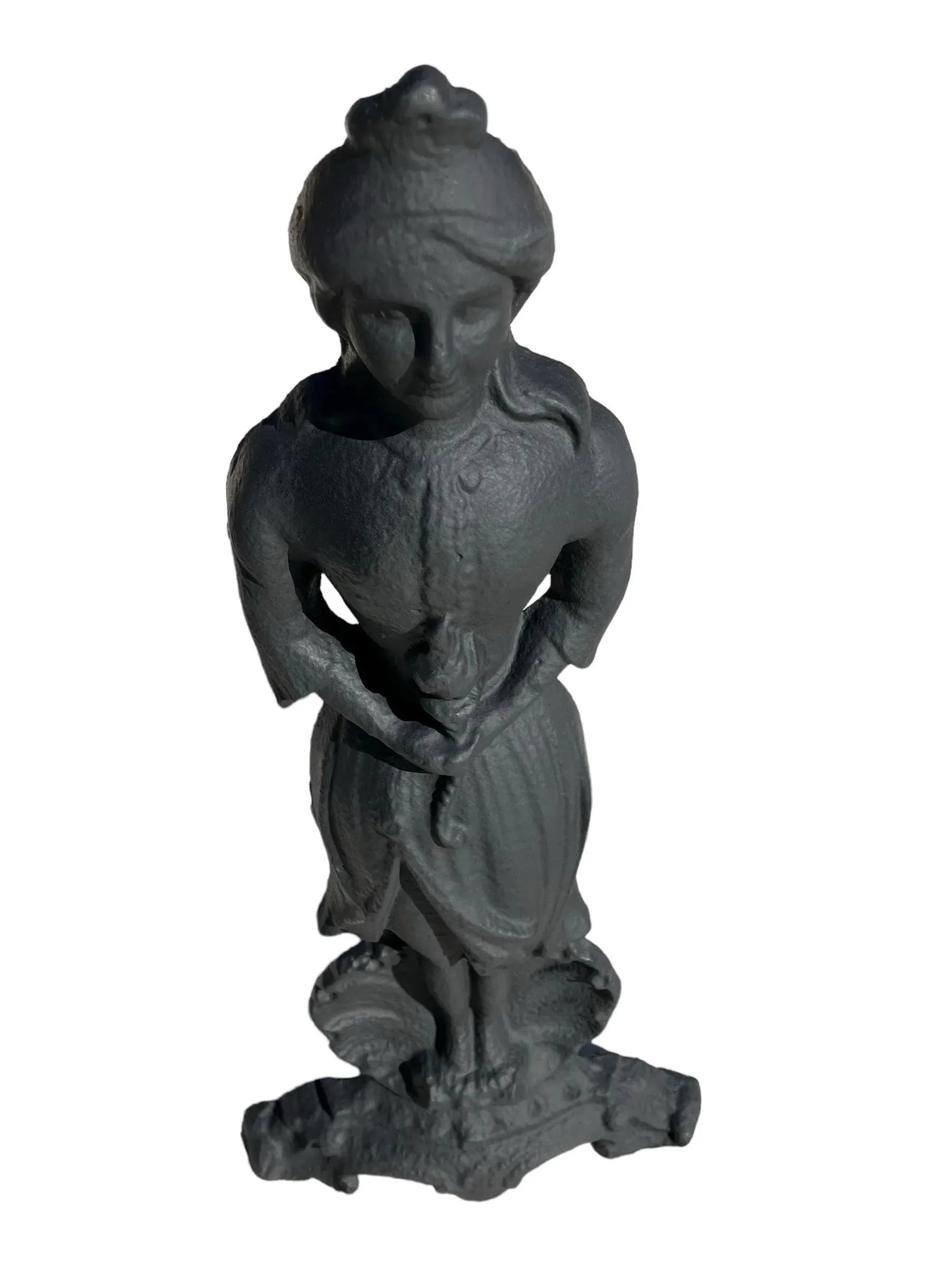Antique Pair of Figural French Napolean III Period Black Cast Iron Fireplace Andirons, Circa 1860s - 3