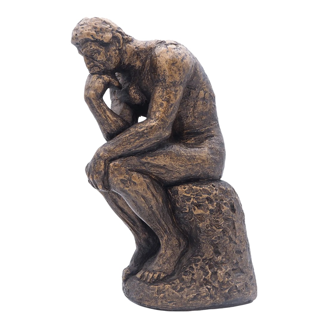 Austin Productions "The Thinker" Sculpture, Signed 1961: Austin Productions "The Thinker" signed 1961 Austin Productions has stopped making sculptures and statues Plaster, Bronze Finish 4lbs 6 oz 9.5" tall 4" base Condition: Alterations: Original Condition 