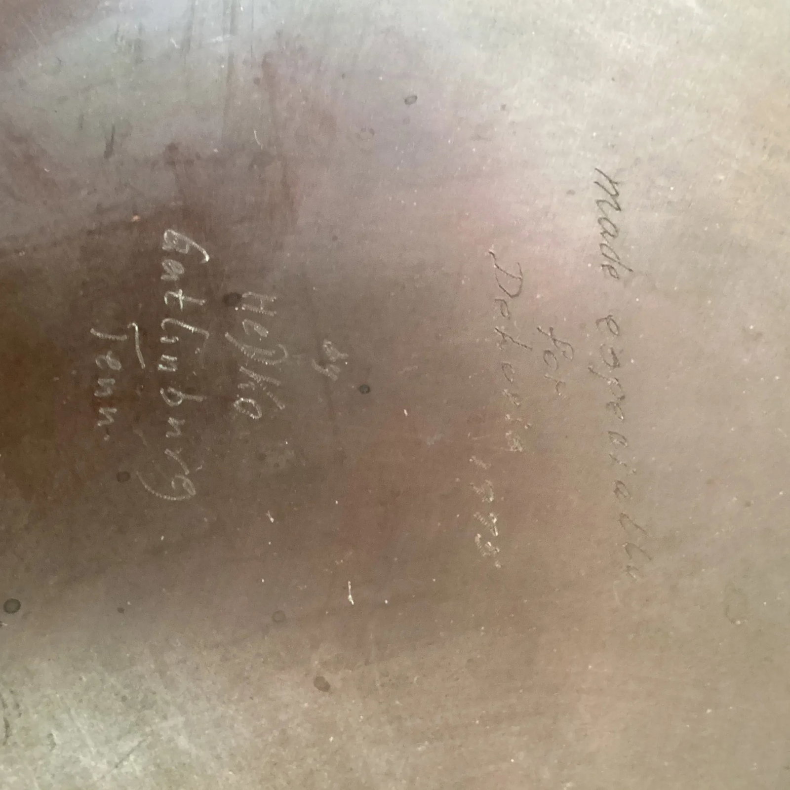 Mid 20th Century Vintage Copper Wok With Handles Handmade 1975 - 5