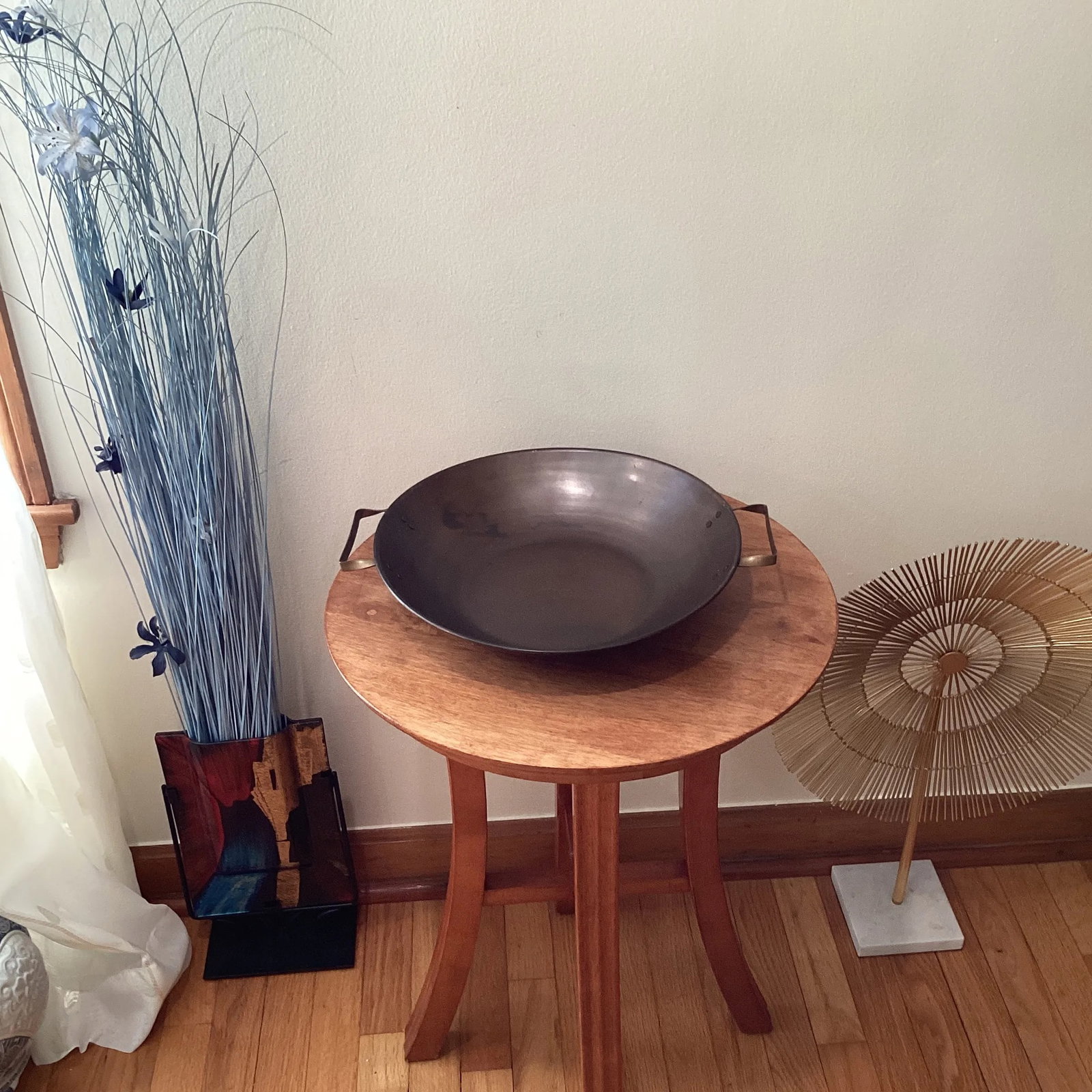 Mid 20th Century Vintage Copper Wok With Handles Handmade 1975 - 7