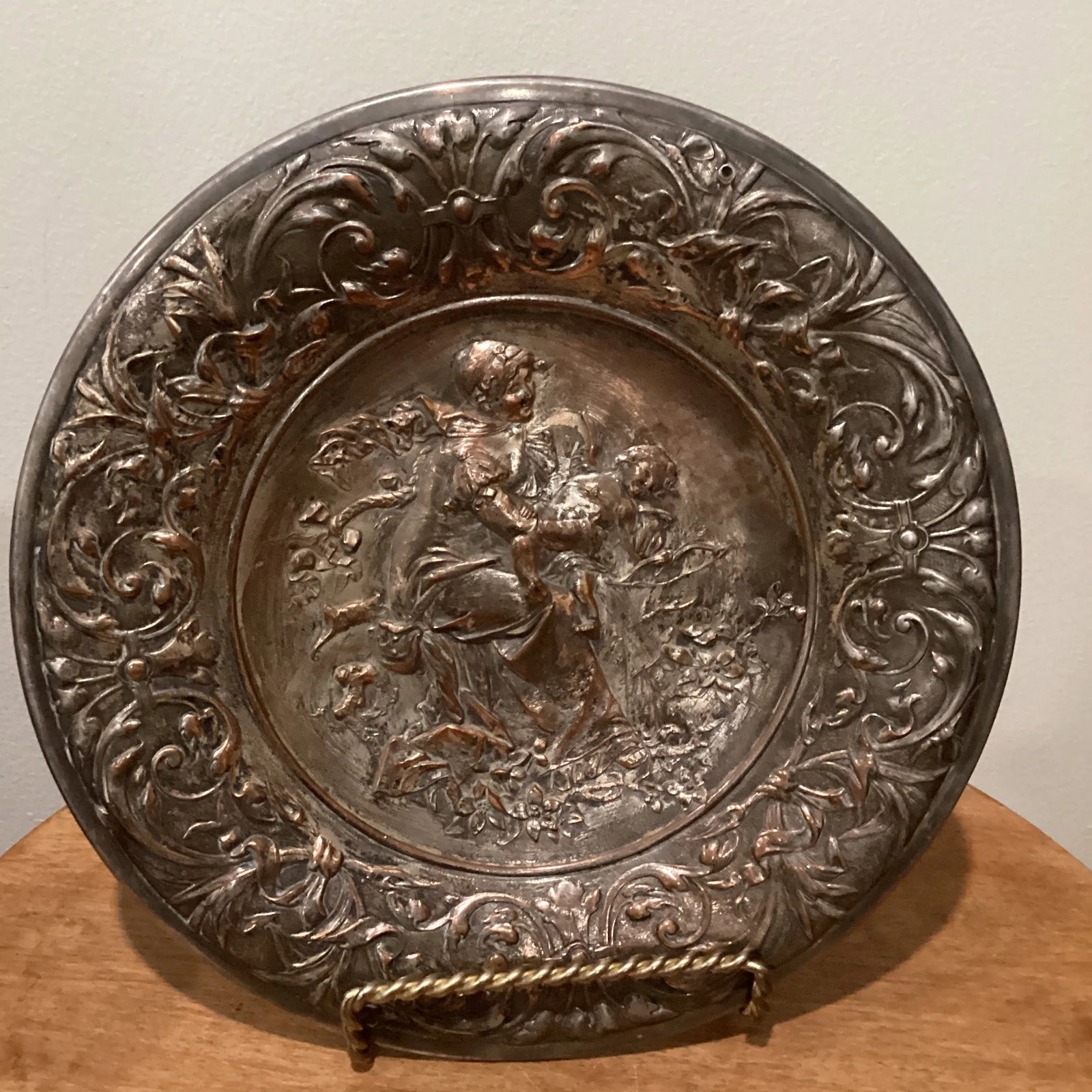Ellington & Co. Victorian Neoclassical Silver on Cooper Tray, Circa 1800 - 1900 - 11