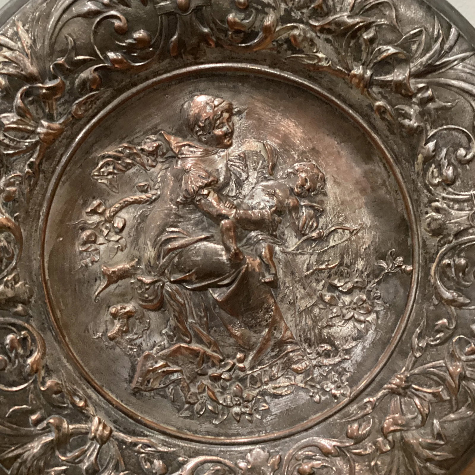 Ellington & Co. Victorian Neoclassical Silver on Cooper Tray, Circa 1800 - 1900 - 12