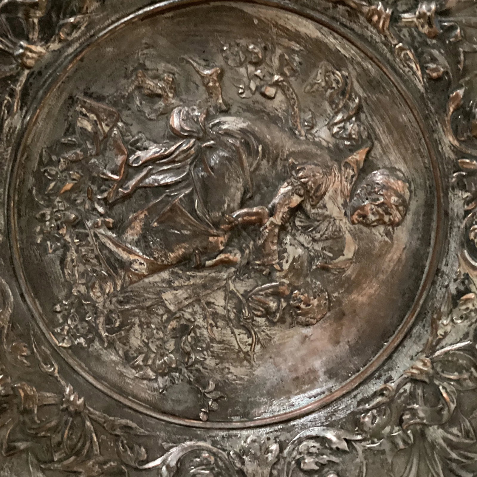 Ellington & Co. Victorian Neoclassical Silver on Cooper Tray, Circa 1800 - 1900 - 2