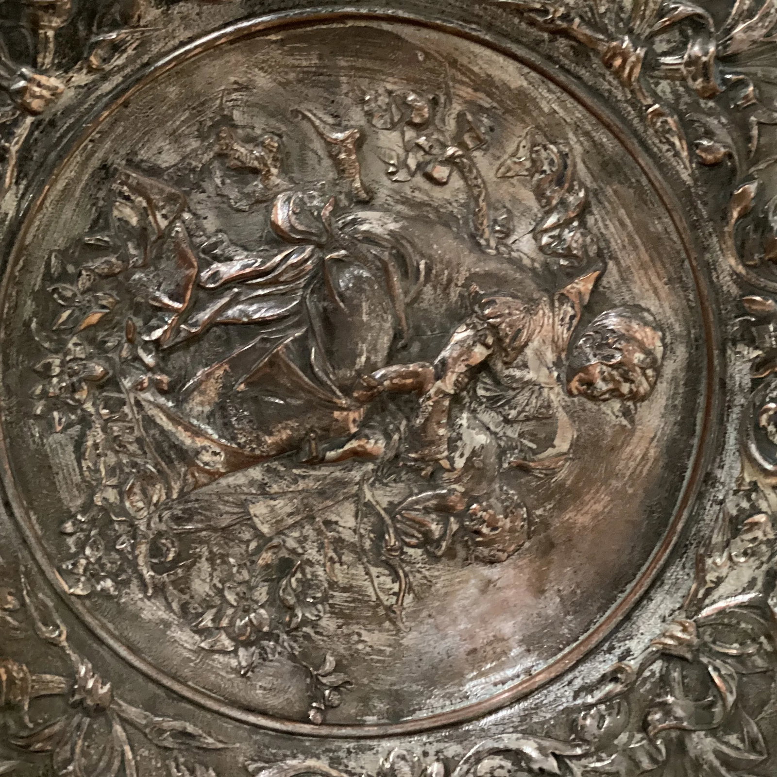 Ellington & Co. Victorian Neoclassical Silver on Cooper Tray, Circa 1800 - 1900 - 7