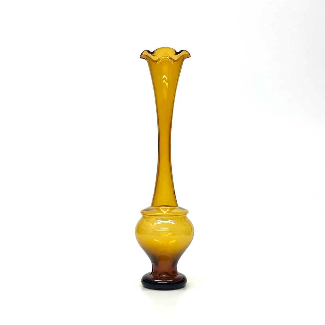 Eclectic Amber Glass Vase Curation - Group of 5 - 4