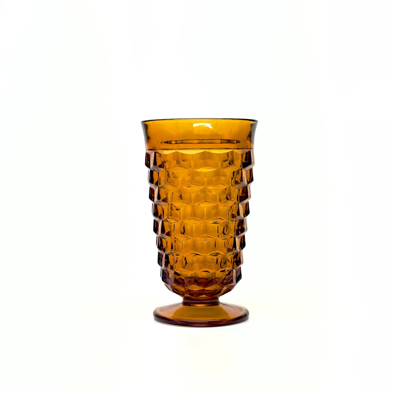 Eclectic Amber Glass Vase Curation - Group of 5 - 5