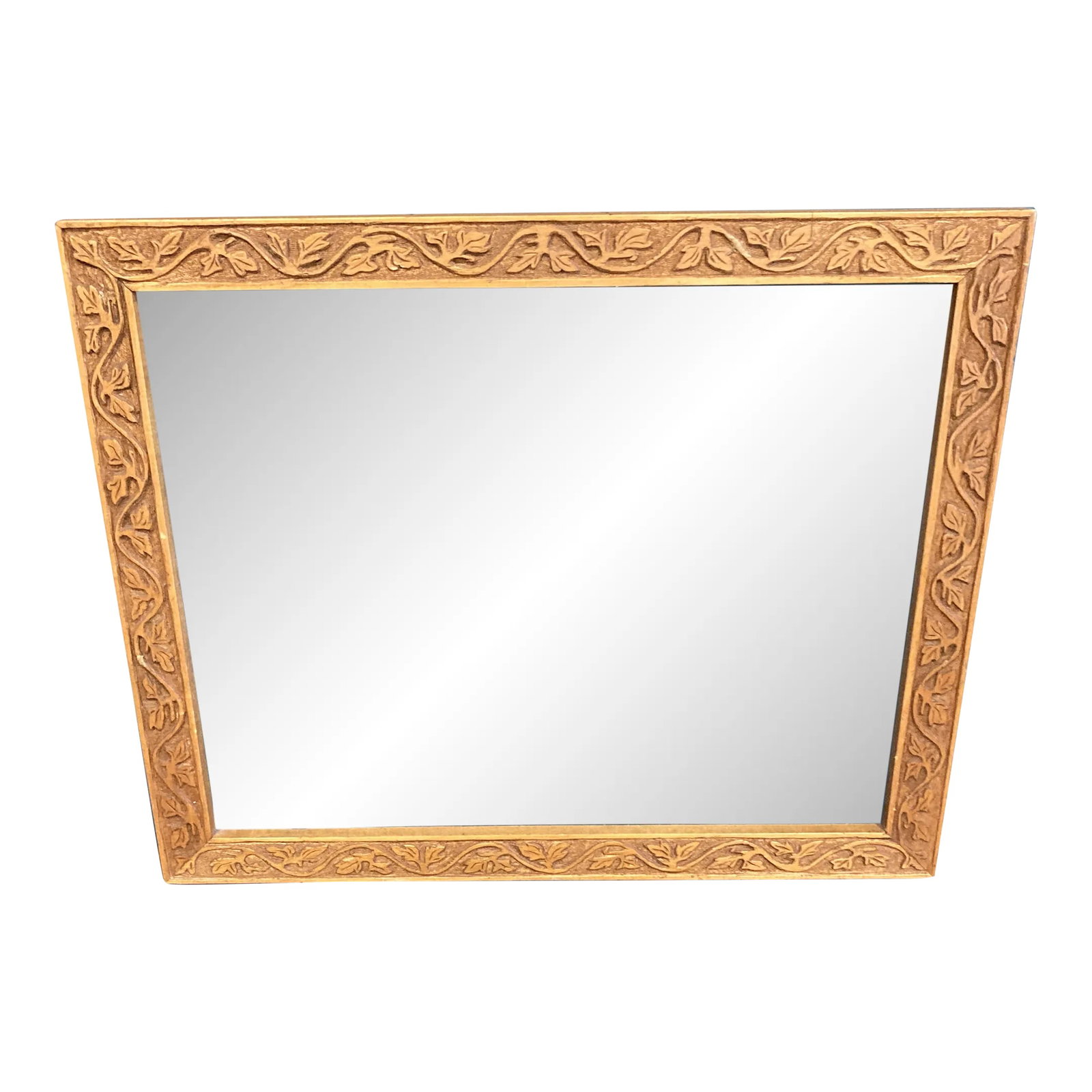 Early 1900's Hand Carved Wood Frame With Vines: Hand crafted frame with vine motif. Well made and has wire hanger attached. Condition: Alterations: Original Condition Unaltered Imperfections: Some Imperfections Condition Notes: Scratches and wear t