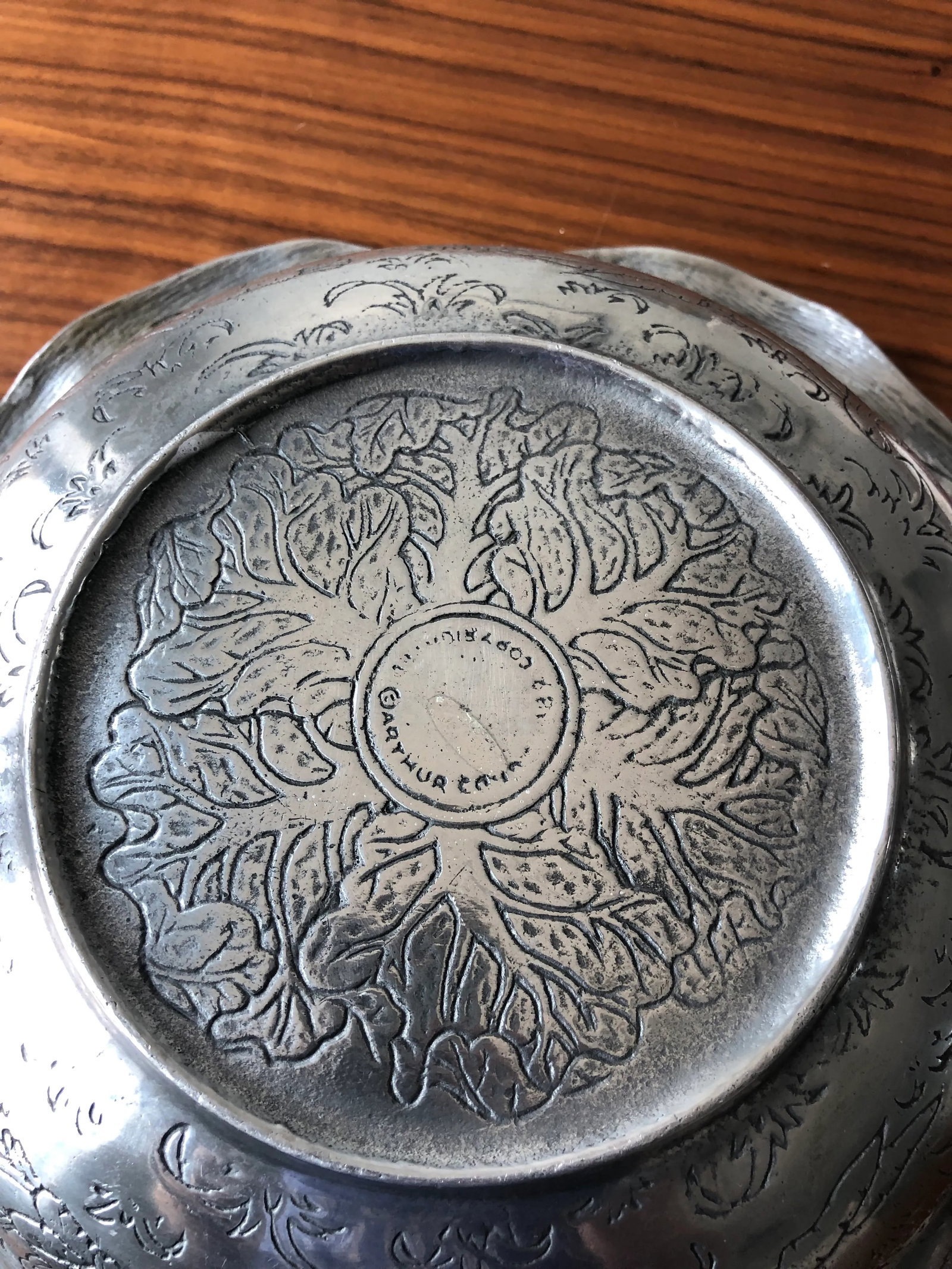 1980s Vintage Arthur Court Aluminum Bunny Rabbit Serving Bowl - 8