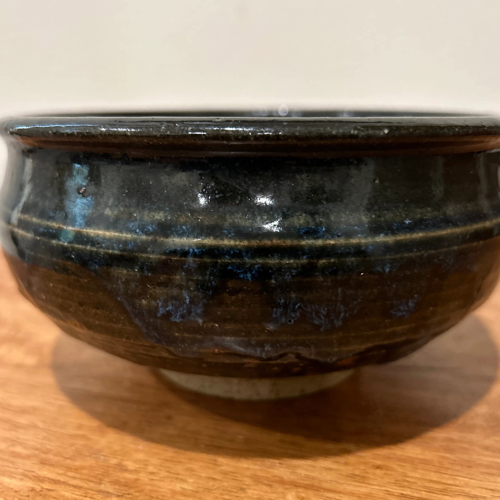Vintage Chawan Japanese Tea Ceremony Bowls Stoneware Raku Glaze, Signed- Set of 2 - 4