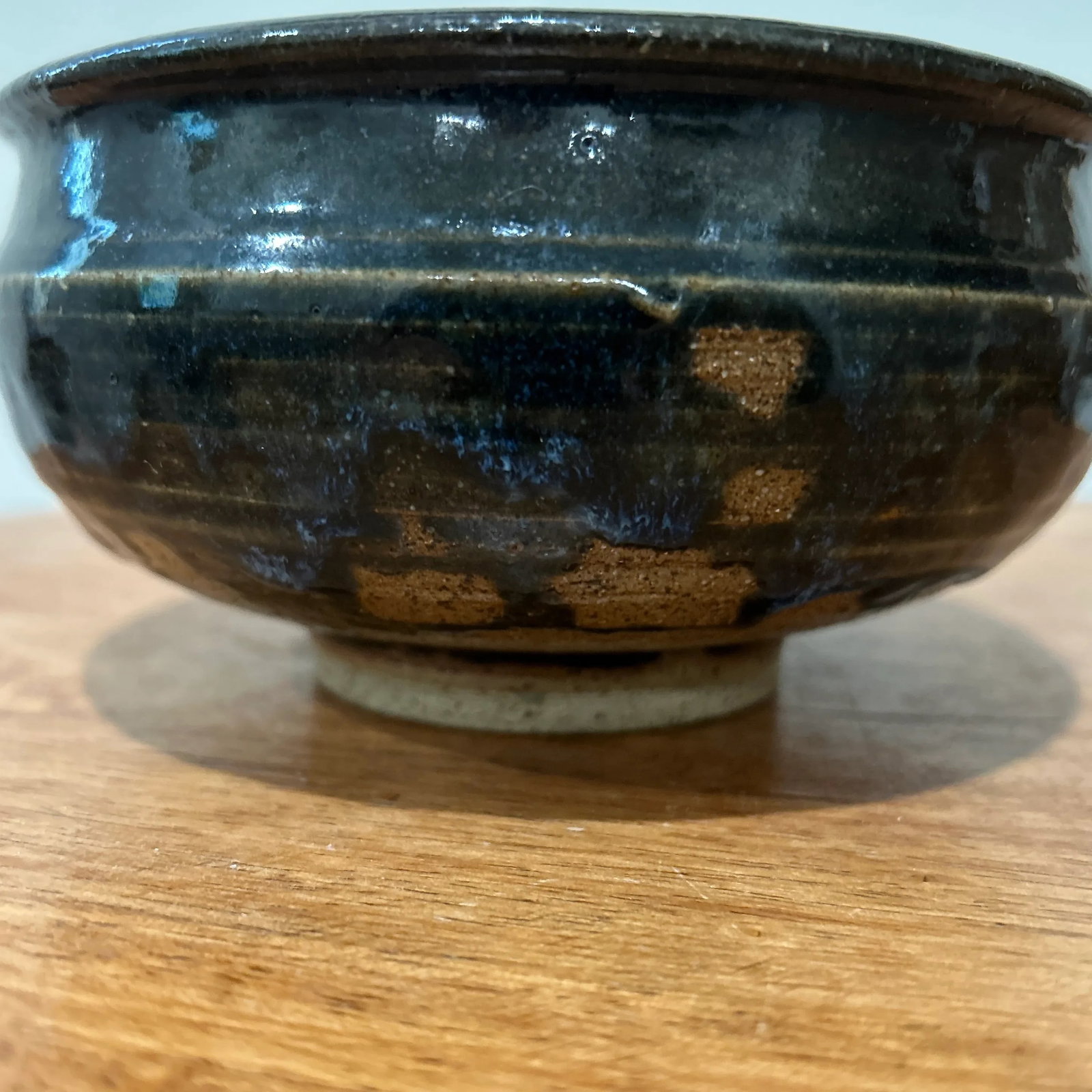 Vintage Chawan Japanese Tea Ceremony Bowls Stoneware Raku Glaze, Signed- Set of 2 - 5