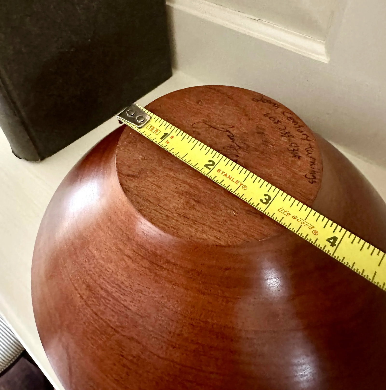 Danish Modern Style Hand-Crafted Wood Turned Walnut Bowl - 11