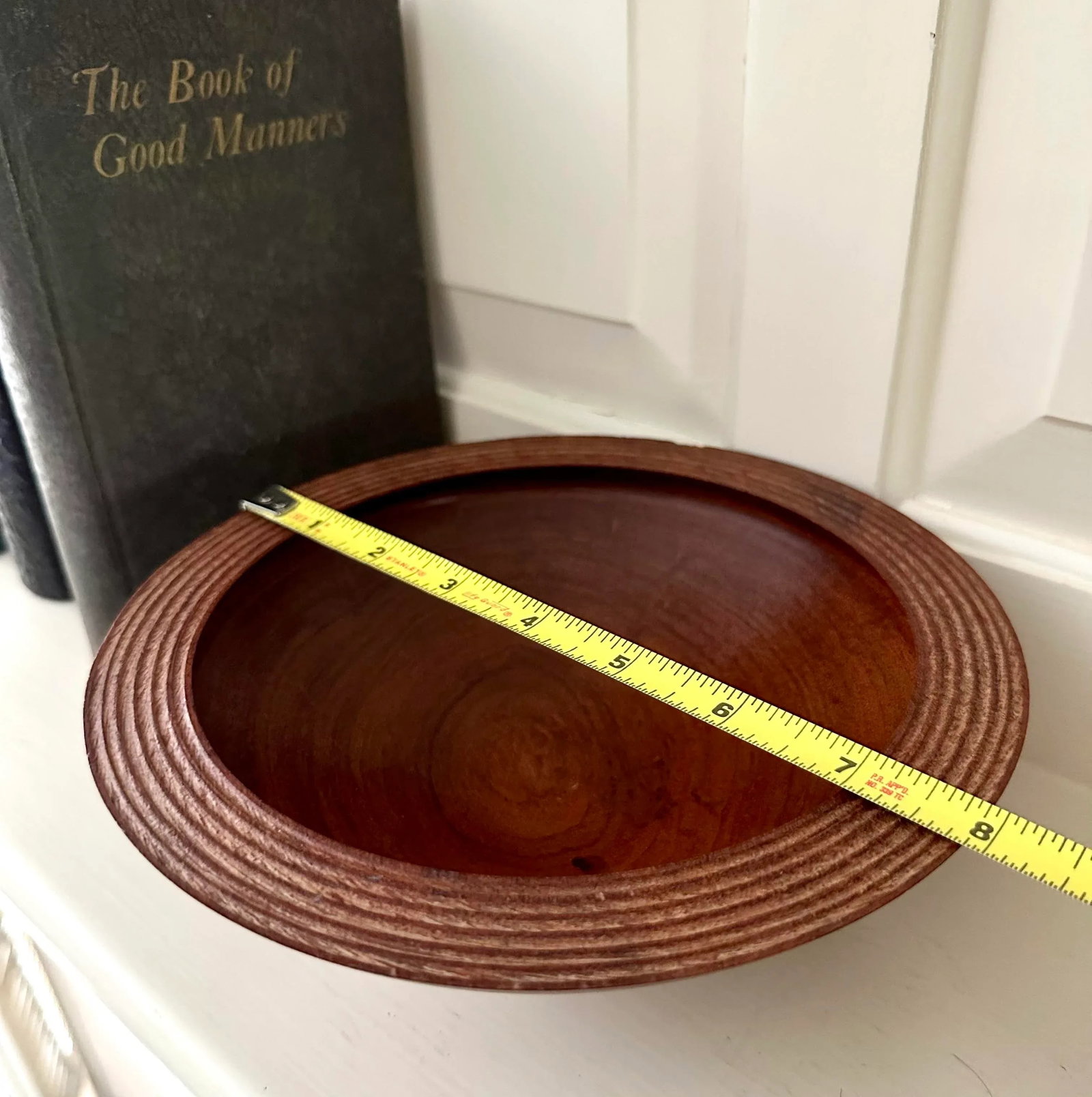 Danish Modern Style Hand-Crafted Wood Turned Walnut Bowl - 12