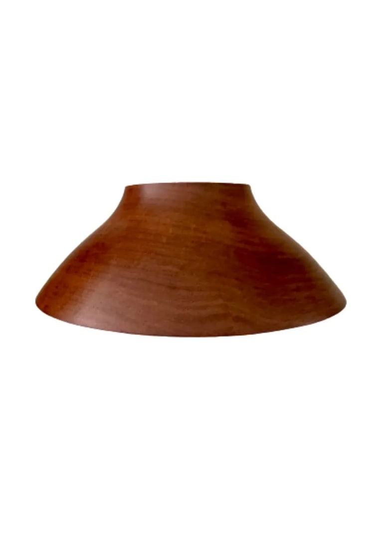 Danish Modern Style Hand-Crafted Wood Turned Walnut Bowl - 3