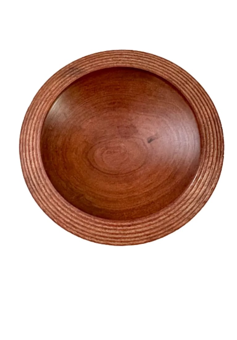 Danish Modern Style Hand-Crafted Wood Turned Walnut Bowl - 4