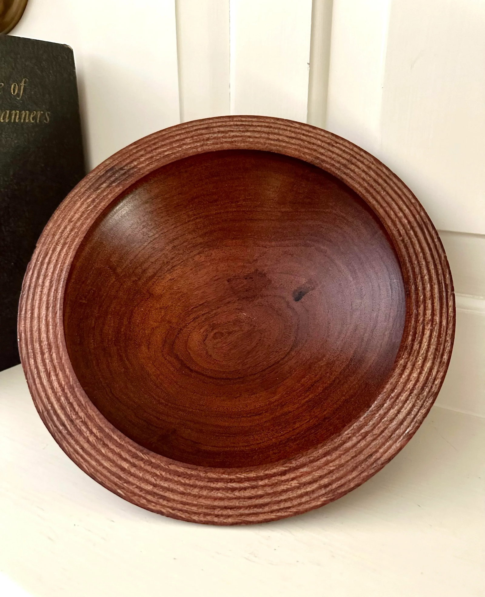 Danish Modern Style Hand-Crafted Wood Turned Walnut Bowl - 6