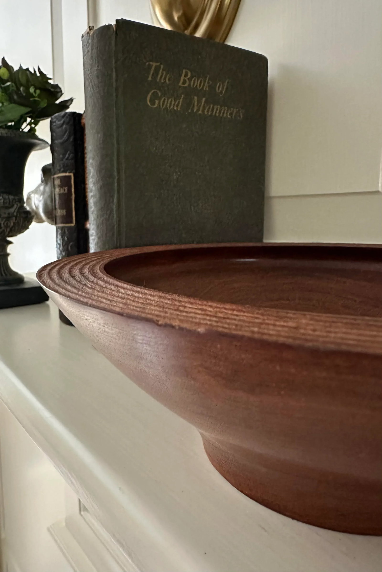 Danish Modern Style Hand-Crafted Wood Turned Walnut Bowl - 9