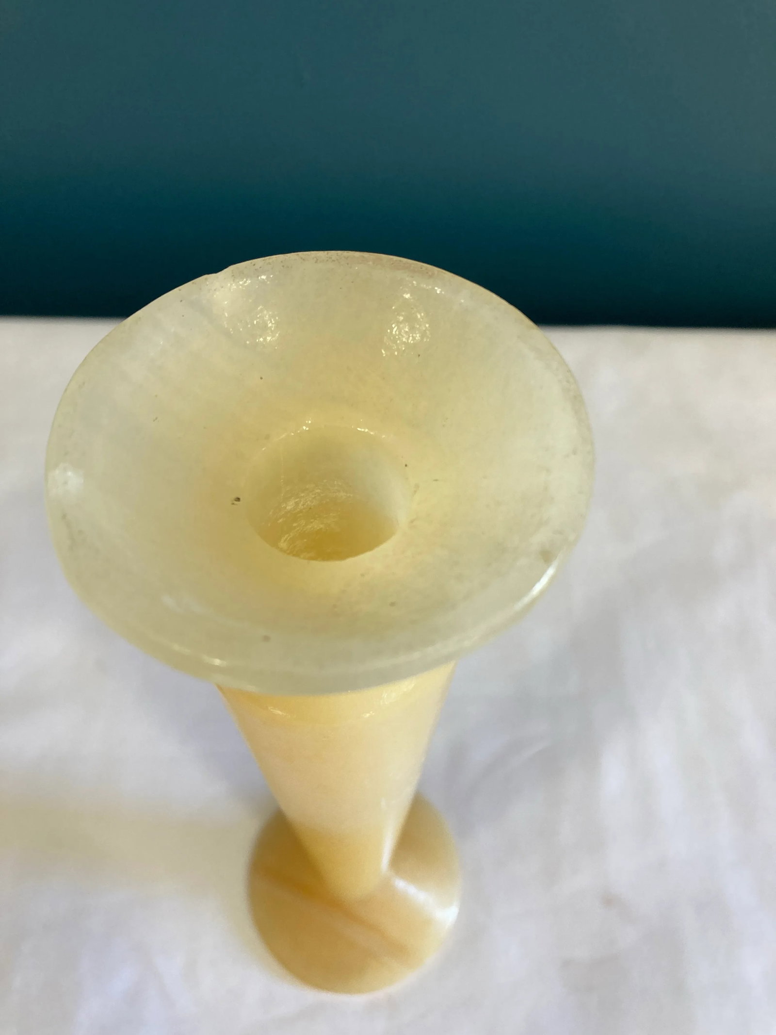 Italian Carved Alabaster Bud Vase - 2