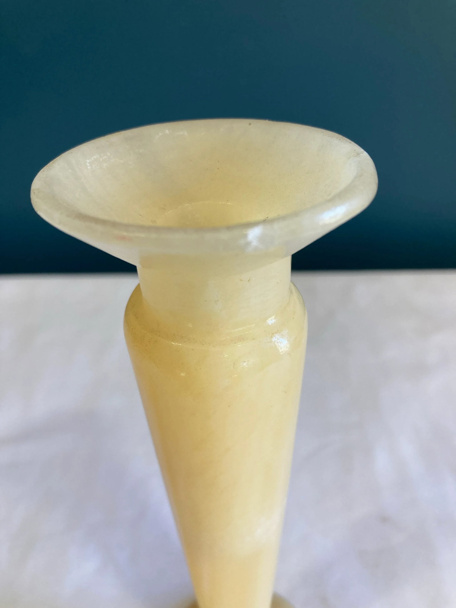 Italian Carved Alabaster Bud Vase - 4