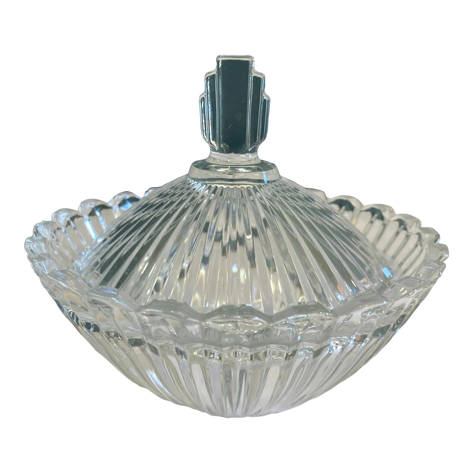 1990s Mikasa Royal Suite Art Deco Sugar Dish With Lid: A very pretty sugar dish with lid by Mikasa. Condition: Alterations: Original Condition Unaltered Imperfections: Some Imperfections Condition Notes: In excellent condition Origin: United States