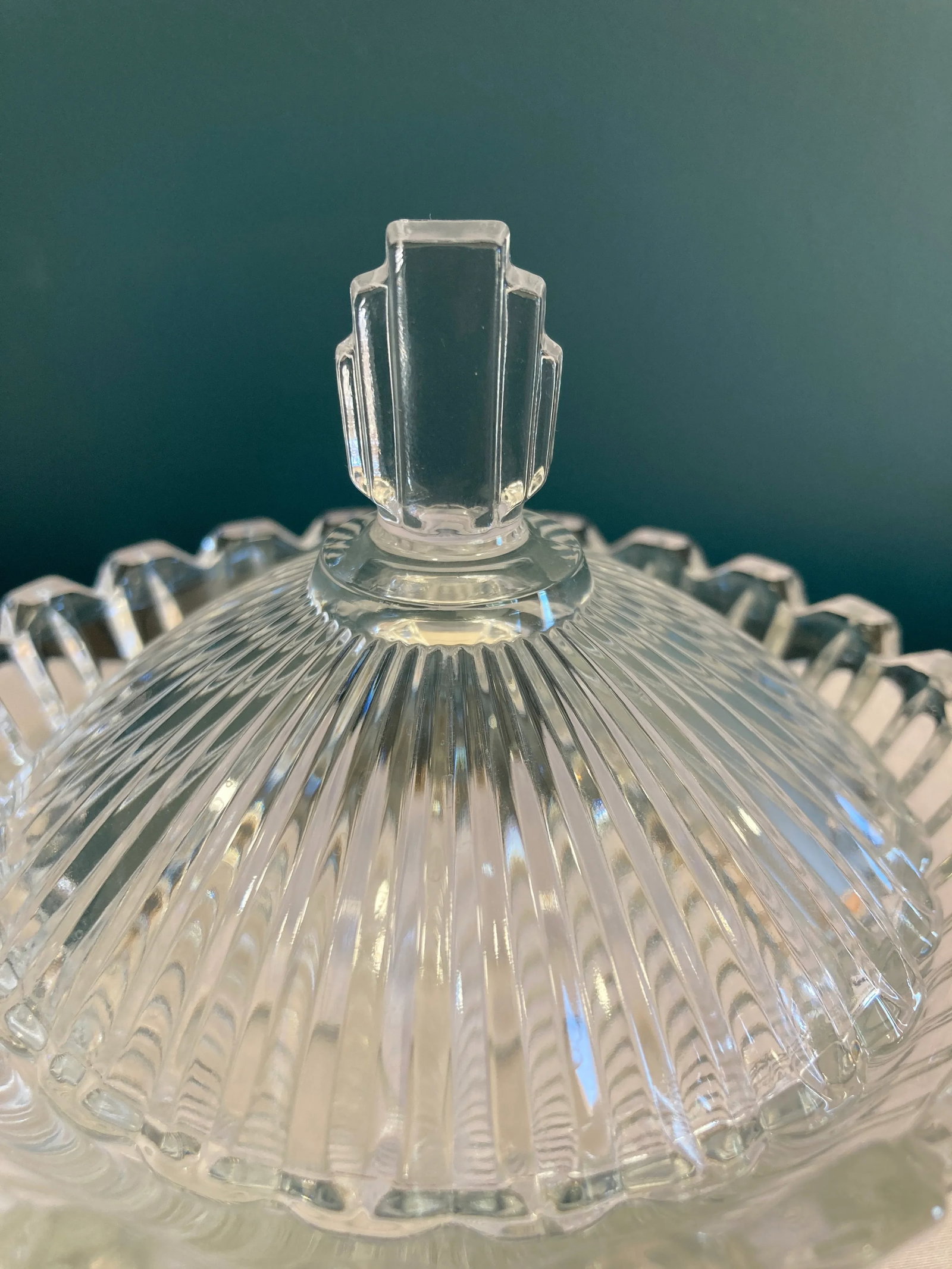 1990s Mikasa Royal Suite Art Deco Sugar Dish With Lid - 5