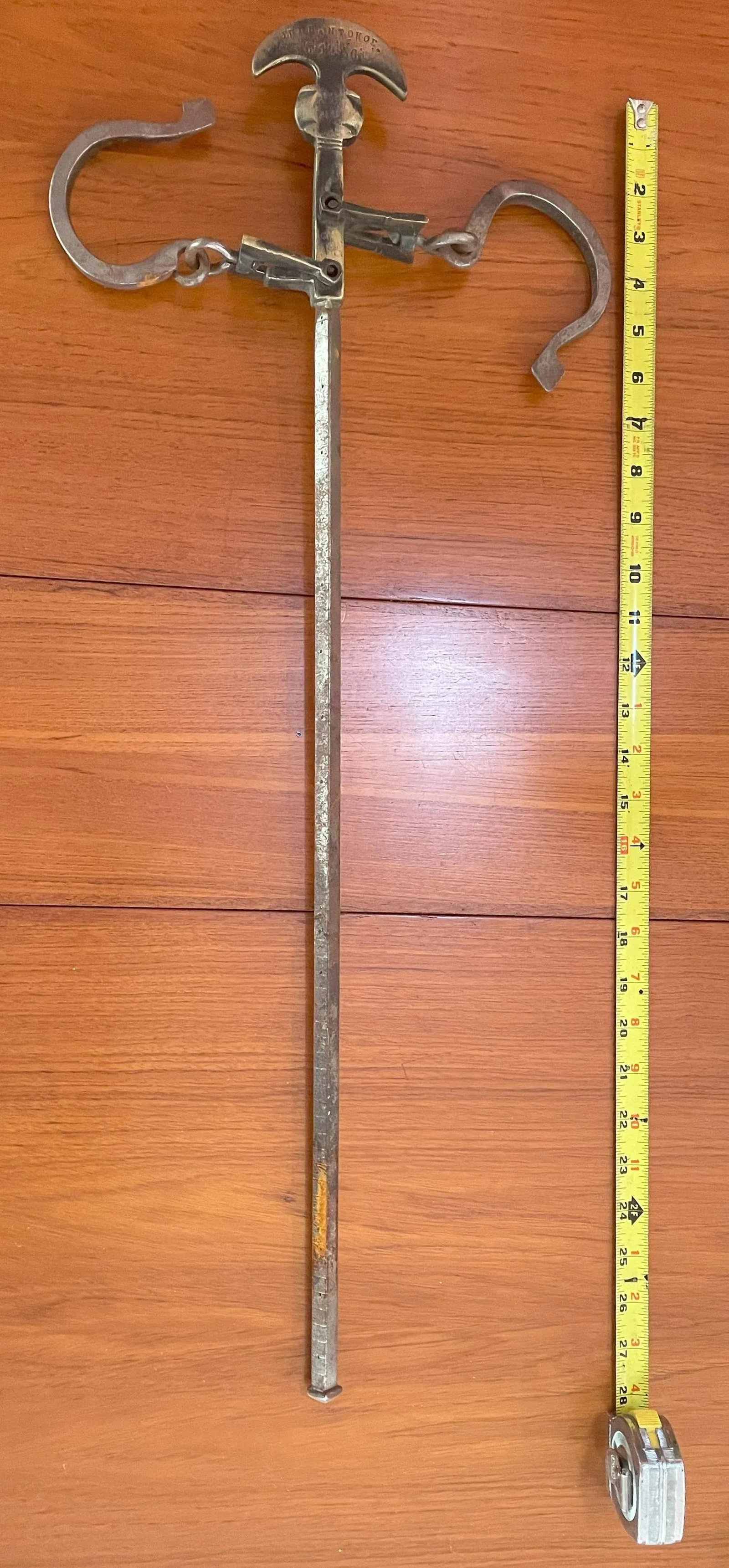 Antique Greek Decorative Butcher's Steelyard Weighing Instrument - 2
