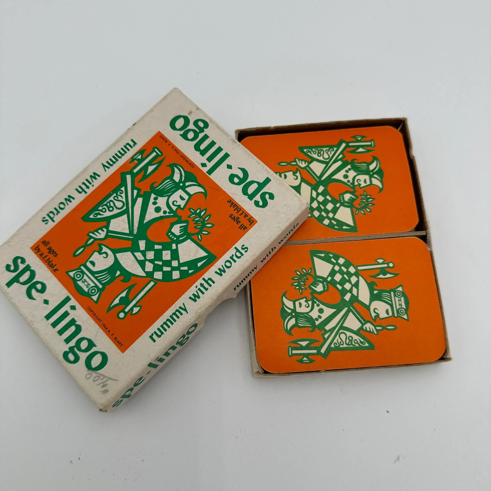 Vintage Card Game Spe Lingo Rummy With Words 1964 - 4