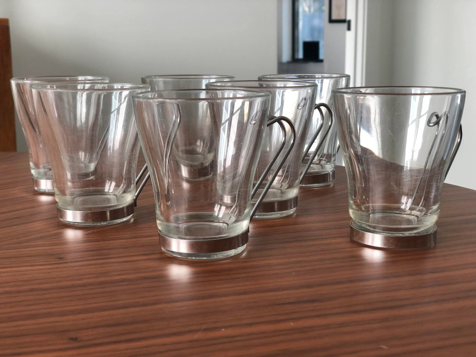 Vintage 1980s Italian Cappuccino Cups-Set of 7 - 11