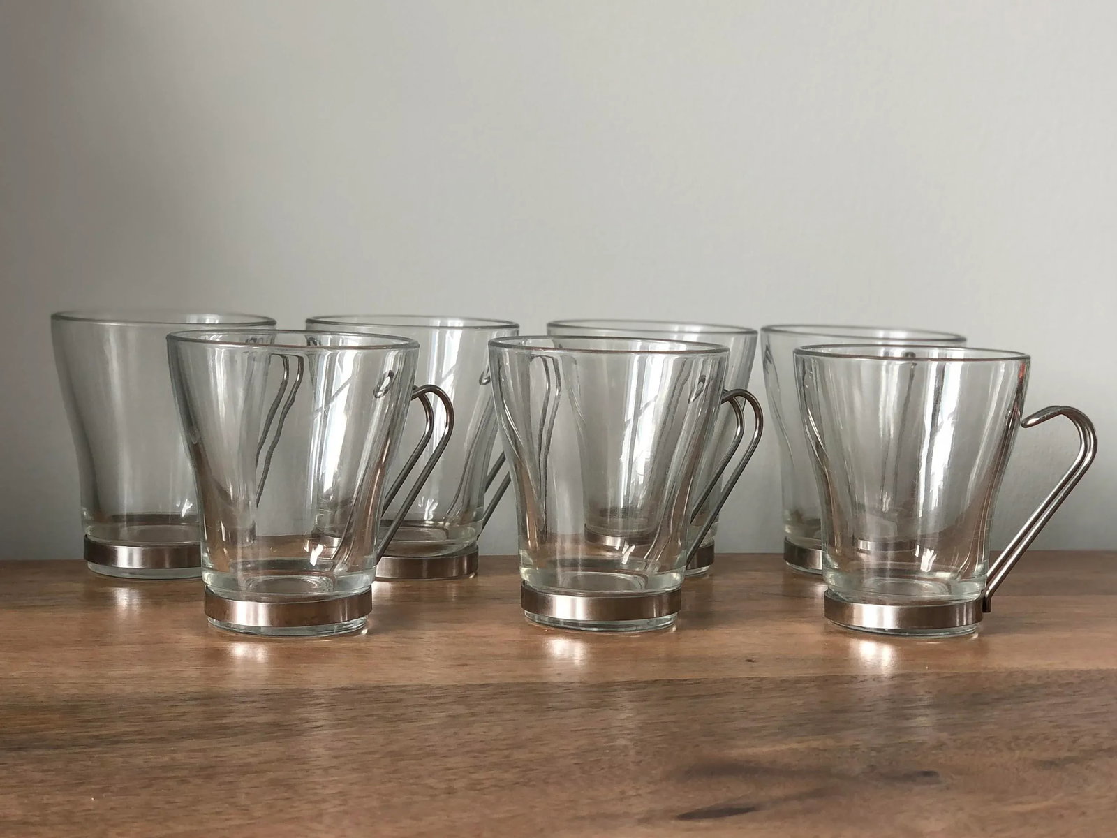 Vintage 1980s Italian Cappuccino Cups-Set of 7 - 9