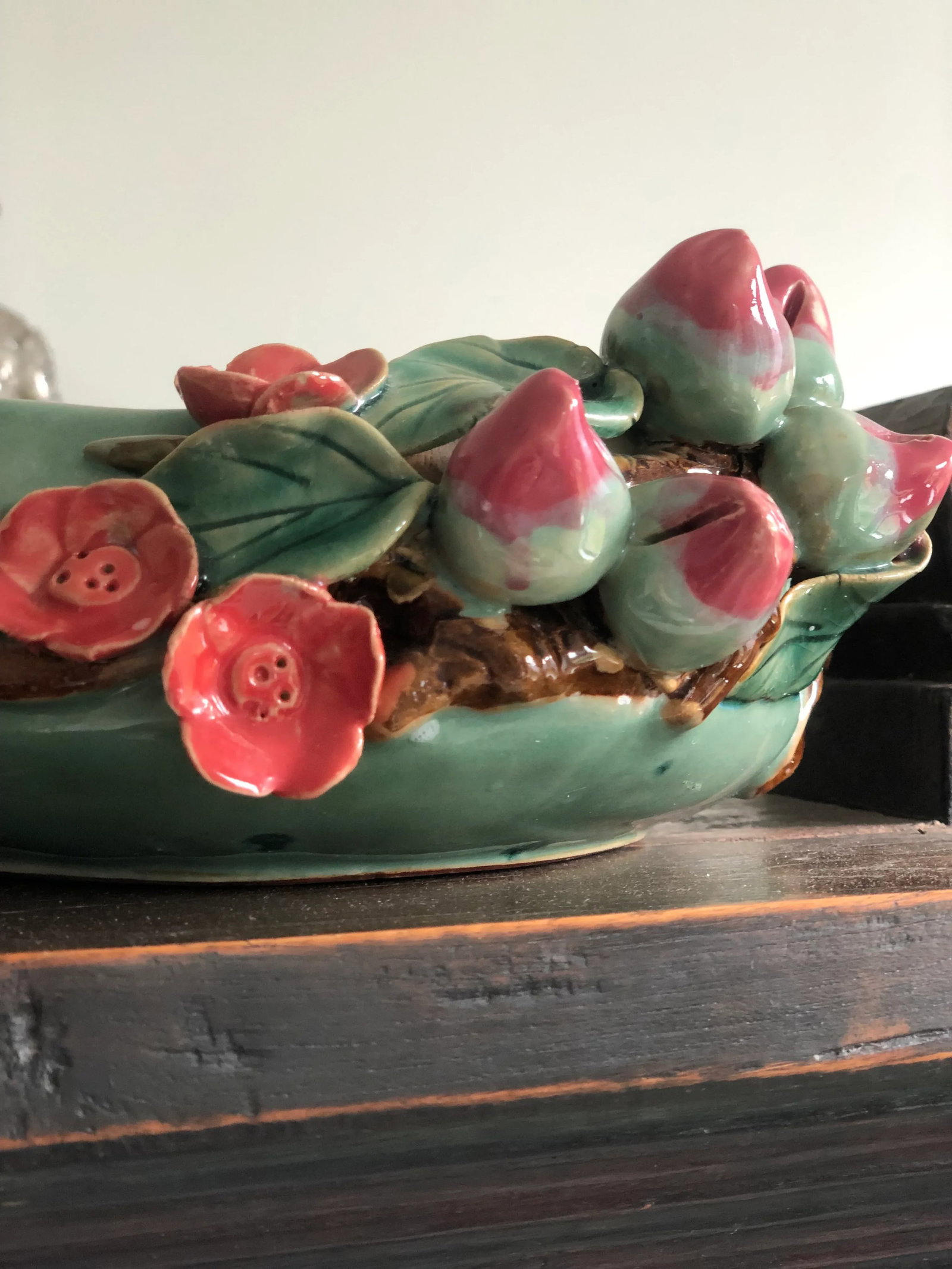Vintage Chinese Peach Offering Bowl - 10